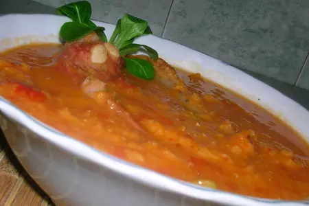 Густой чечевичный суп с копчеными свиными ребрышками: шаг 9