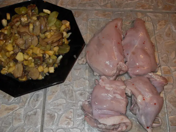 Фаршированная курица: шаг 4