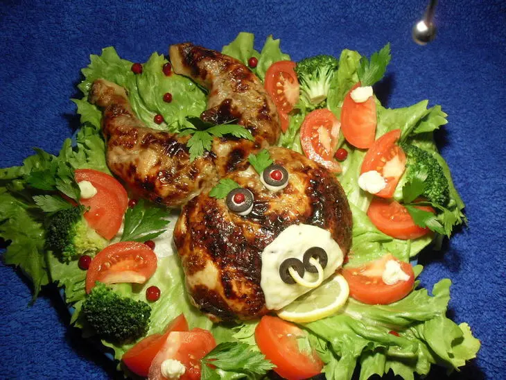 Фаршированная курица: шаг 10