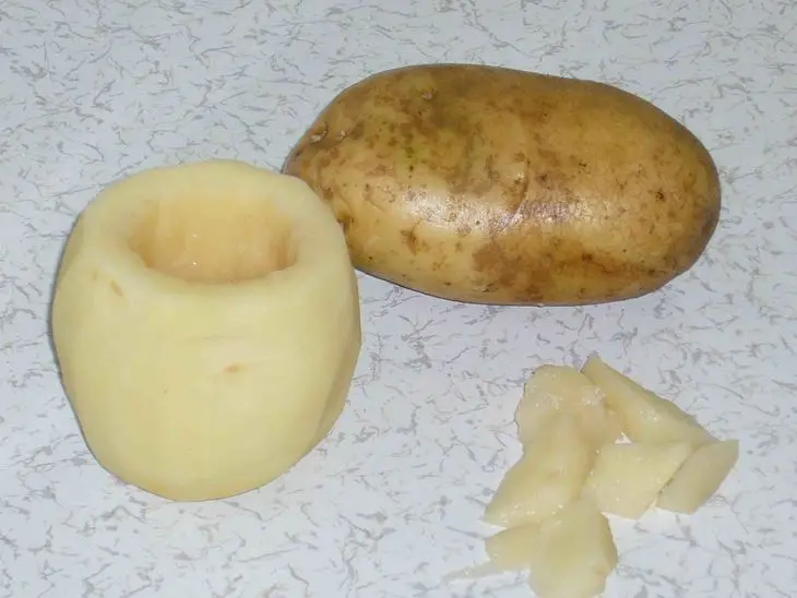 Рыбный бочонок с грибами: шаг 3