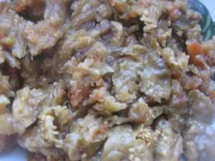 "лапти" из картофеля с грибочками и баклажанами: шаг 5