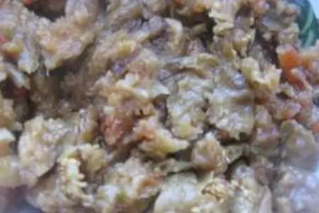 "лапти" из картофеля с грибочками и баклажанами: шаг 5