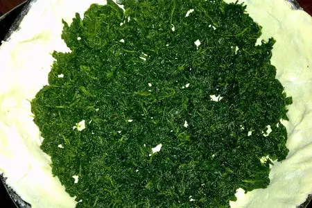 Пирог"греческий"(со шпинатом,грибами,сыром): шаг 1