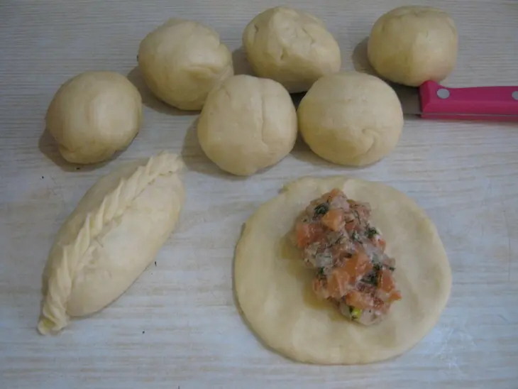 Кибинай с рыбой.: шаг 4