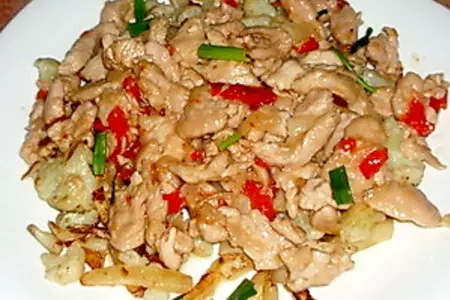 Поджарка из индейки с овощами: шаг 2