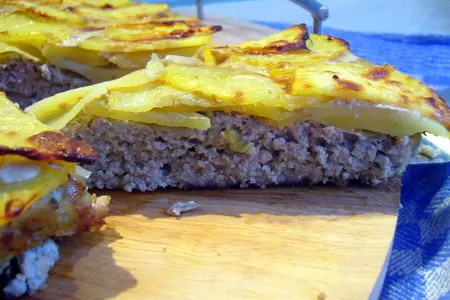 Картофельно-мясной торт "перевертыш": шаг 7