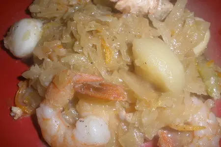 Шукрут с дарами моря: шаг 5