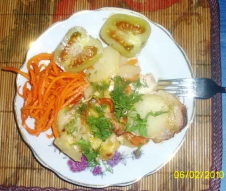 Картофель, запеченный с курицей и беконом.: шаг 13