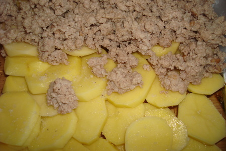 Картофель, запеченный с мясом и грибами: шаг 2