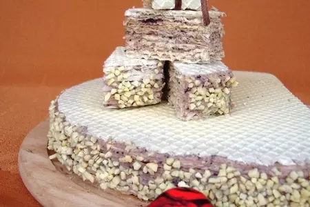 Вафельный тортик с джемом: шаг 1