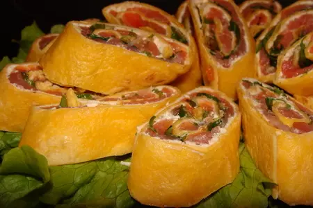 Ролы из мексиканских, сырных tortillas: шаг 7