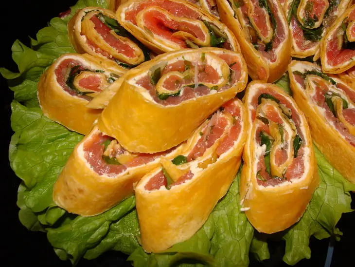 Ролы из мексиканских, сырных tortillas: шаг 8