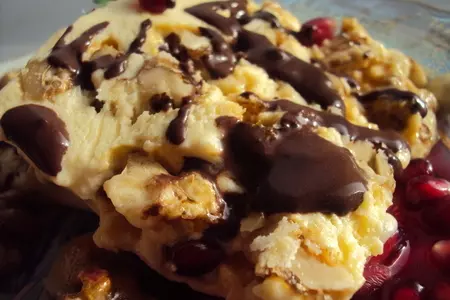 Ореховое парфе с гранатовым соусом (walnut parfait with pomegranate sauce): шаг 7