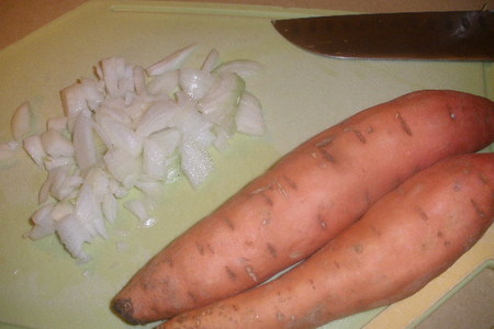 Суп-пюре из цветной капусты и сладкого картофеля: шаг 1