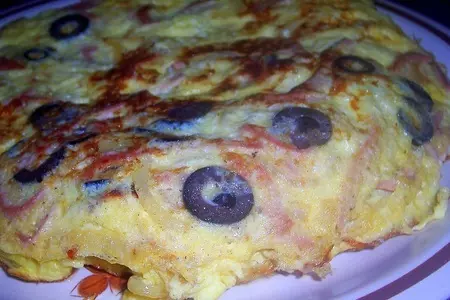 Фритата с ветчиной и оливками: шаг 1