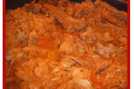 Свиные ребрышки с квашеной капустой по венгерски—toros káposzta: шаг 6