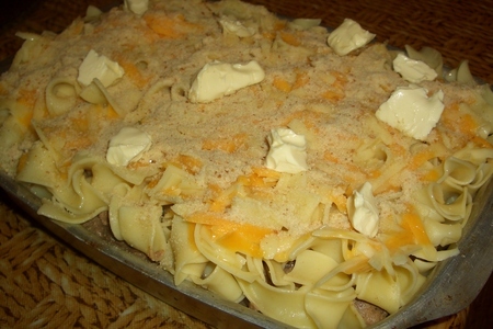 Запеканка из макарон,сыра и печени: шаг 8