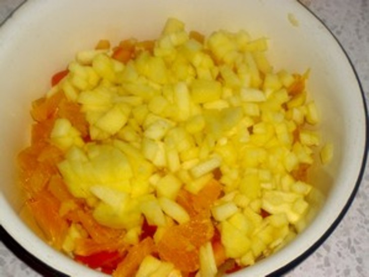 Грибной салат с апельсинами: шаг 5