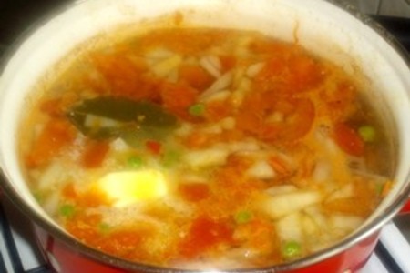 Суп с овощами из горбуши: шаг 5