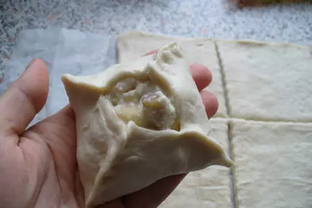 Пирожки открытые с творожно-фруктовой начинкой: шаг 4