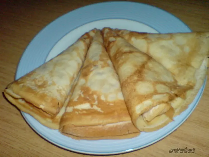 Блинчики французские (crepes ) с карамелизированными ананасами и фисташками(день пятый...): шаг 2