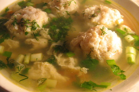 Суп с рыбными галками: шаг 1
