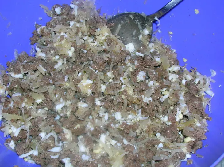 Брики с мясом и сыром: шаг 3