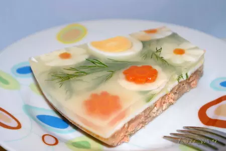 Заливное из красной рыбы: шаг 9