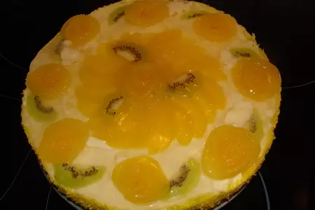 Торт с белым шоколадным муссом и персиками: шаг 5