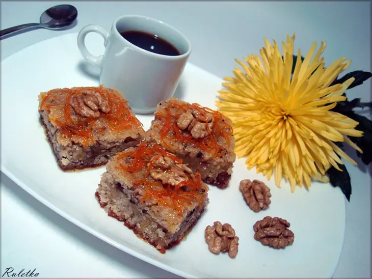 Манник с грецкими орехами и апельсиновым сиропом.: шаг 15