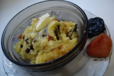 Кукурузная каша с черносливом и курагой: шаг 6