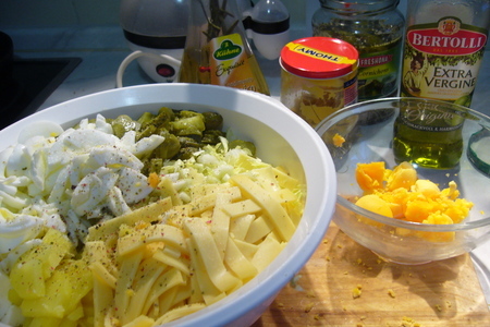 Картофельный салат с сыром: шаг 2