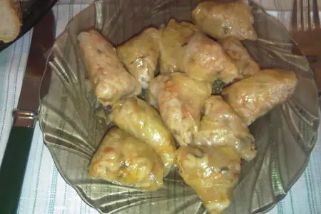 Голубцы с кислой капустой и виноградными листьями: шаг 3