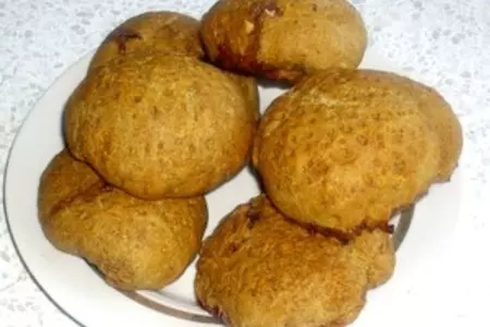 Орехово-ржаные булочки с джемом (постное): шаг 6