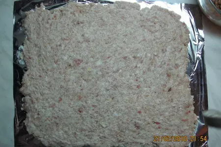 Мясной рулет из фарша «грибник»: шаг 2