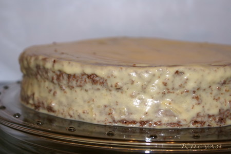 Шоколадно-гречневый торт с карамельно-цитрусовым кремом: шаг 11