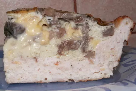 Куриное лукошко с грибным омлетом: шаг 5