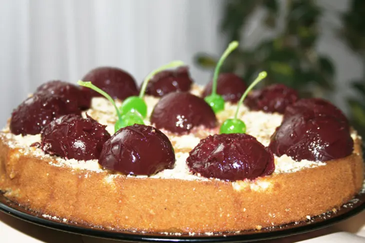Бисквитный мокрый пирог, с конфетно-сливочным вкусом: шаг 7