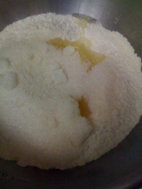 Песочный пирог с творожно-апельсновый начинкой: шаг 1