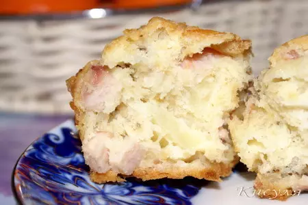 Маффины с ветчиной, ананасом и грецкими орехами: шаг 6
