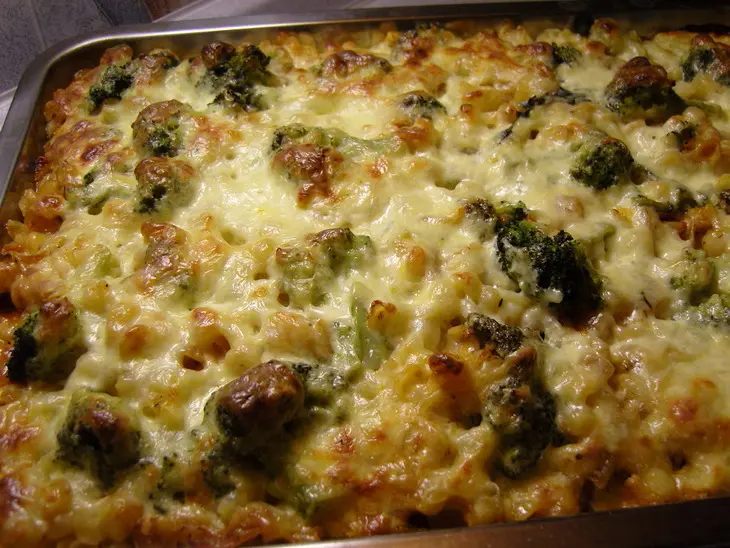 Лазанья из макарон с брокколи и мясом: шаг 7