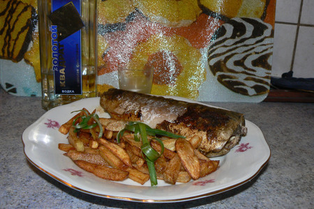 Рыба в фольге, с картошкой фри: шаг 4
