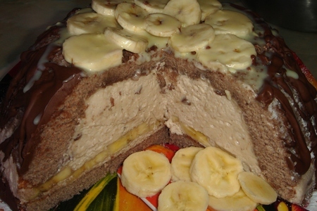 Тортик"шоколадно-банановый купол": шаг 8