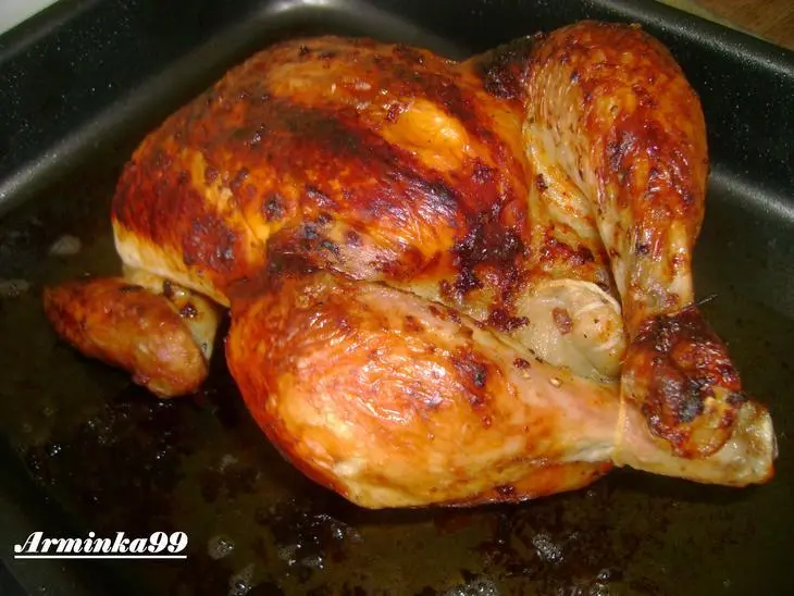Курица жареная с фаршем из печени и желудка: шаг 7