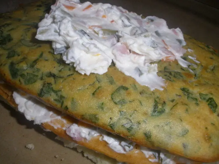Закусочный трехслойный торт: шаг 3