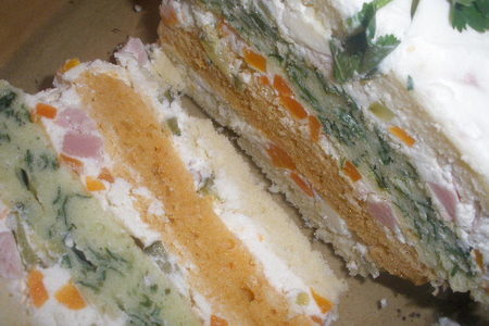 Закусочный трехслойный торт: шаг 5
