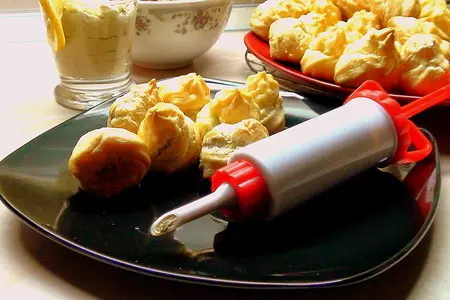Профитроли с паштетом (паштет из печени индейки и из печени трески!) дедушке 95!!!: шаг 12