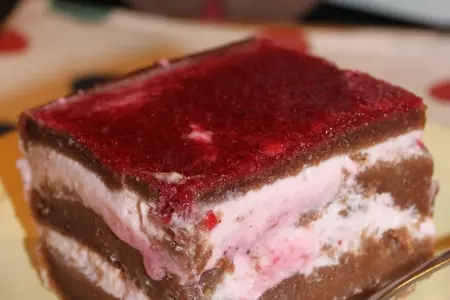 Мокрый шоколад с йогуртовым кремом: шаг 2