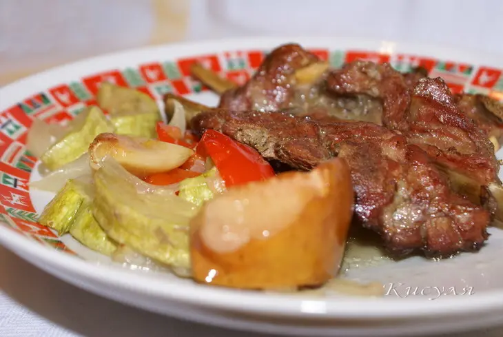 Баранья корейка запечённая с овощами: шаг 7