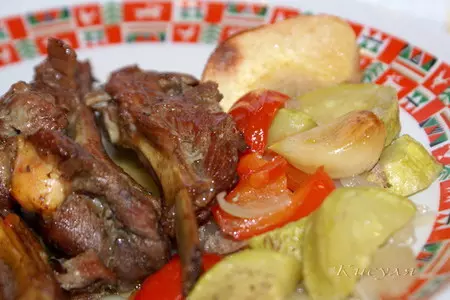Баранья корейка запечённая с овощами: шаг 8